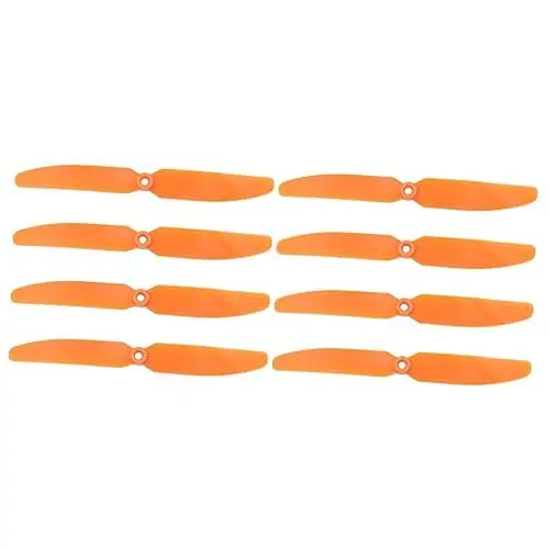 Produktbild: Abaodam 8stücke Propeller Aus Hartplastik Für Rc Flugzeuge Installieren Für Parkfly Anwendungen Leuchtendem Orange