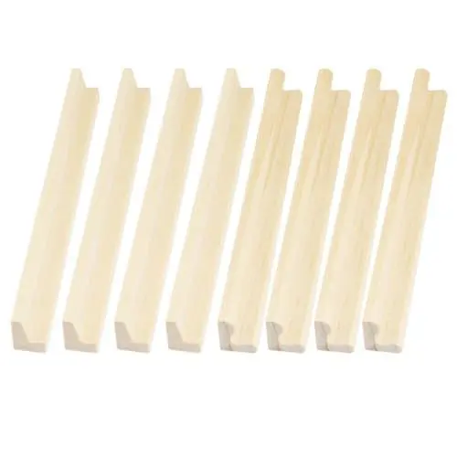 Produktbild: Abaodam 8 Teiliges Set Mit Buchstaben Aus Holz DIY Dominoständer Aus Holz Präsentationssockel Aus Dominotabletts Aus Spielkartenständer Dominohalter Präsentationshalter