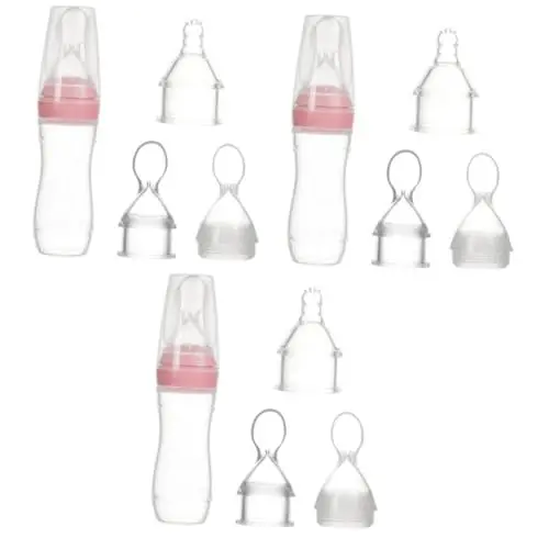 Produktbild: Abaodam 9 Stk Säugling Milchflasche kleinkind Reisflasche für Säuglinge Babyflasche mit Silikonlöffel Ergonomisches Design Babyflasche Essen babynahrungszubereiter Lebensmittel