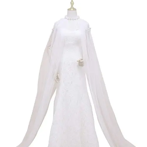 Produktbild: Abaodam Accessoires Schal up Robe Quaste Perle Schleier Spitze Wickel Tüll Weißes Kleid Durchsichtig Bestickter Umhang Braut Party für Mesh Braut Schulter (Nur Schal)