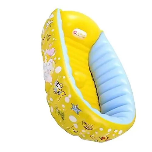 Produktbild: Abaodam Aufblasbare Babybadewanne Cartoon Design Rutschfeste Unterlage Ideal Für Neugeborene Und Kleinkinder Indoor Schwimmbecken Komfortable Nutzung Inklusive Wasserpool Für Babys