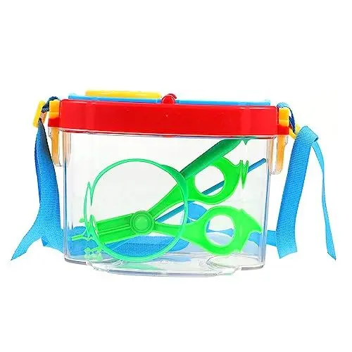 Produktbild: Abaodam Box Mikroskop Spielzeug Vergrößerungsglas Beobachtungskoffer Beobachter Netzfänger Betrachter Außenbeobachtungsfass Sammler Explorer Set Beobachtungseimer Aus Kunststoff