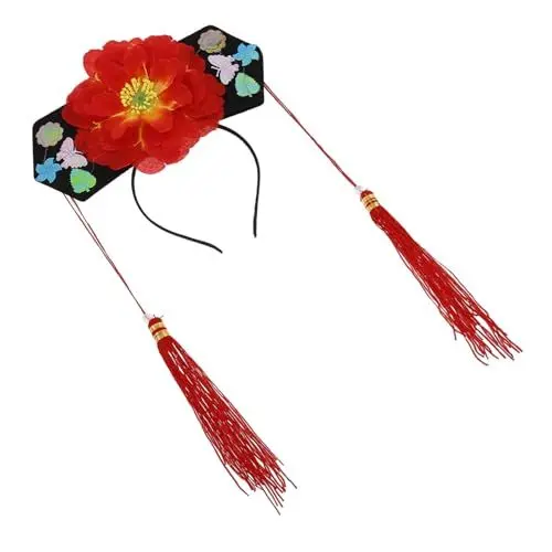 Produktbild: Abaodam Traditionelles Chinesisches Perücken-stirnband Für Kinder Qing-dynastie Prinzessin Haarnadel Stirnband Bühnenspiel-zubehör