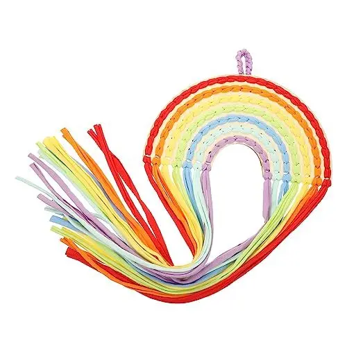 Produktbild: Abaodam Haarspangen Organizer Regenbogen Haarschleifen Aufhänger Regenbogen Haarschleifen Organizer Haarnadelhalter Mädchenzimmer Wand Organizer Kinder Kleiderständer Kleiderbügel