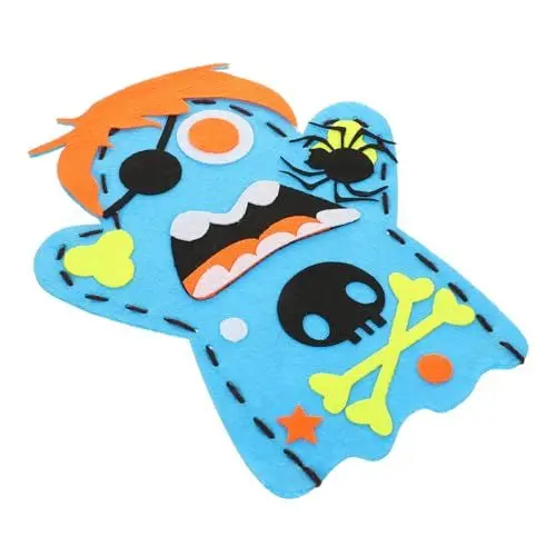Produktbild: Abaodam Halloween Costume Halloween Kleidung Fun Toy Halloween Kostuem Halloween Goodies Marionette Dinosaurier Halloween-Handpuppenspielzeug Handpuppe selber Machen Nicht gewebt Sky-Blue