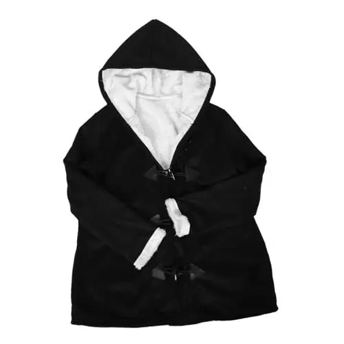 Produktbild: Abaodam Hochwertige Damen Winterjacke Mit Kapuze Isolierter Hornknopf-mantel Aus Baumwolle Warmes Und Gemütliches Design Für Kaltes Wetter Stilvolle Und Bequeme Außenbekleidung