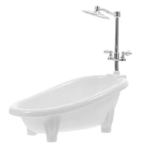 Produktbild: Abaodam Puppenhaus Mini Badewanne Zubehör Miniatur Spielzeug Badewanne Maßstab 112 Realistische Badezimmer Szene Dekorative Miniatur Puppenhaus