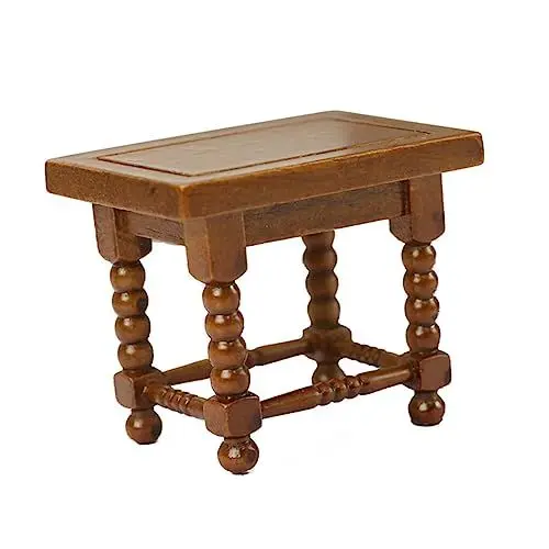 Produktbild: Abaodam Mini-Möbelmodell Skulpturen Wohnkultur DIY Wohnzimmertisch Miniatur-Puppenhaus adventsgeschenke Kinder wohnaccessoires schmücken Mini-Teetischverzierungen Birke
