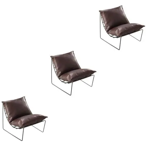 Produktbild: Abaodam Mini-Ornamente 3st Sessel Aus Eisen Figurenzubehör Im Maßstab 1:12 Puppenstuhl Kleines Hauszubehör Miniatur-einzelsofa Essensstuhl Mini-hausmöbel Bjd-Puppe Haut Schmiedeeisen