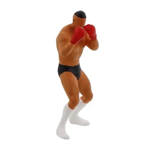 Produktbild: Abaodam Miniatur-boxermodell Garage Für Spielzeugautos Miniatur-menschenfigur Bewegliche Figur Modelleisenbahnen Modelleisenbahnzubehör Männchen Homies Figuren Menschen Spielzeug Harz