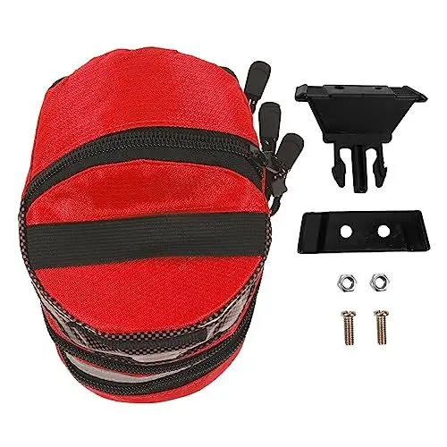 Produktbild: Abaodam Mountainbike-satteltasche Fahrräder Sitztasche Gepäckträgertasche Kissen Radfahren Zurück Abdeckung Tasche Gepäckträger Beutel Fahrrad Taschen Für Heckträger Lagerung Rot Polyester