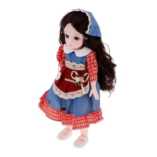 Produktbild: Abaodam Schöne Anime Bjd Puppe 1/6 Puppen 18 Kugelgelenk Puppe DIY Spielzeug Mit Kleidung Outfit Schuhe Nicht Verstellbare Haare Make-up Für Mädchen Kinder