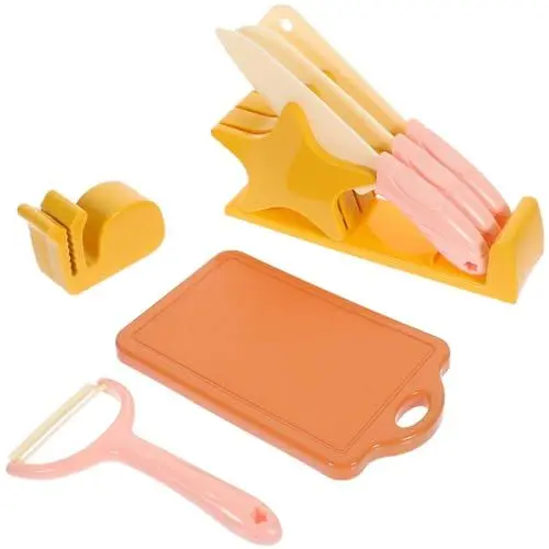 Produktbild: Abaodam Spielküche-Schneideset Obstschneidemesser Und Schneidebrett-Set Holzspielküche Lebensmittelzubehör Essen -Spielzeug Geschenk