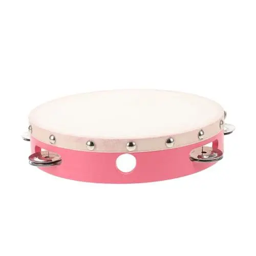 Produktbild: Abaodam Tambourin Kinder Schlaginstrument Percussion Instrument für Kinder handtrommel für kinder Tamburin für Kinder Tamburin-Profi Party-Musical-Tamburin Kind Tamburin Kunstleder Rosa
