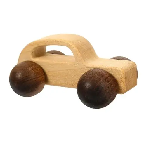 Produktbild: Abaodam Babyspielzeug Trolley-Spielzeug Handwagen Spielzeug Kinderwagen Spielzeug Spielzeugautos Mit Reibungsantrieb -greifauto Handschiebendes Holzauto Greiftrainingsspielzeug Für Kleinkinder