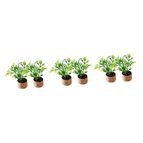 Produktbild: Abaodam Wohnkultur 6 STK Mini-Orangenbaum Zubehör für Minipuppen Zubehör für den Schreibtisch Spielzeuge Ornament Mittelstücke für Tische Miniatur-Spielzeug künstlich Topfpflanze