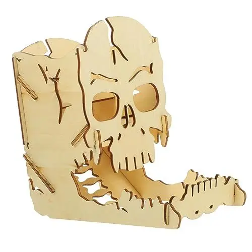 Produktbild: Abaodam Würfelrollmaschine Tragbarer Würfelspender Spielturmspender Halloween Würfelturm Aus Holz