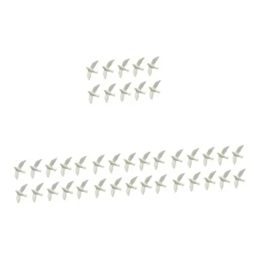 Produktbild: Abaodam Zubehör 40 STK Kleines weißes Taubenmodell Puppenstubentier Pilzzubehör Tischdekoration Statue simulierte Modelltaube Mini weiße Taubendekor Weihnachten Taubenvogel Dekoration