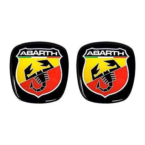 Produktbild: Abarth 32010 3D-Aufkleber, Logo vorne + hinten, offizielles Wappen für Fiat 500