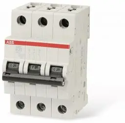 Produktbild: ABB S203-B20 MCB Leitungsschutzschalter Typ B, 3-polig 20A 400V Abschaltvermögen 6 kA System Pro M Compact 2CDS253001R0205