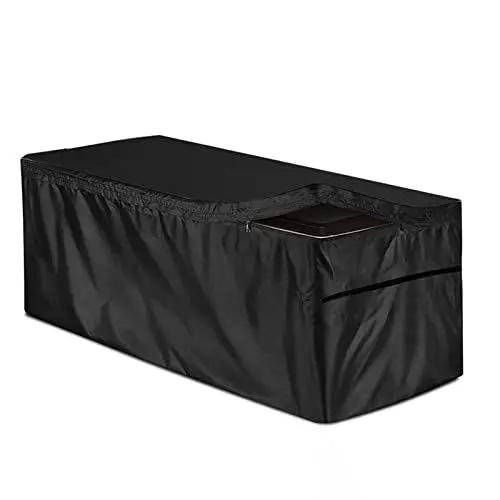 Produktbild: Abdeckung Für Aufbewahrungsboxen, Abdeckung Schutzhülle Für Gartenmöbel Gartenbox, Abdeckung Kissenbox Abdeckung Auflagenbox, Abgerundetem Reißverschluss Und Kordelzug Für Deck-Aufbewahrungsboxe