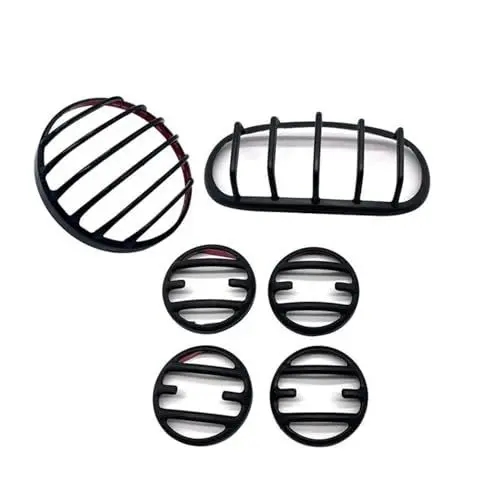 Produktbild: Abdeckung Scheinwerfer Für Rebel Für CMX 500 Für CMX 300 Für CMX 1100 2020-2023 Matt Schwarz Scheinwerfer Blinker Rücklicht Grill Coverf Motorräd Scheinwerfergrill(Matte Black 6 Pcs)