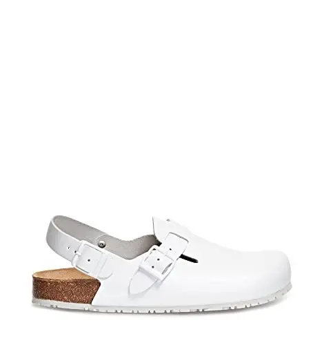 Produktbild: Abeba Clog 8040 - Nature Glattleder weiß mit Korkfußbett