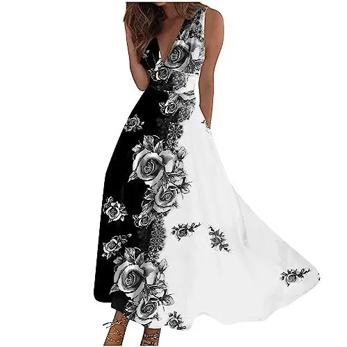 Produktbild: Abendkleid Damen Lang Festliche Kleider Abendkleid Damen Elegant Rotes Kleid Lace Dress Kleid Rockabilly Damen Kleidung 90Er Jahre Frauen Jumpsuit Damen Elegant Abschlusskleid Blau M
