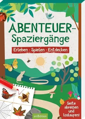 Produktbild: Abenteuer-Spaziergänge: Erleben – Spielen – Entdecken | Abreißblock mit Beschäftigungsideen für Spaziergänge mit Kindern