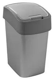 Produktbild: Abfallbehälter Flip Bin 25 Liter silber/anthrazit