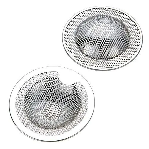 Produktbild: Fayonnir Abflusssieb Edelstahl, 2 Stück Klein Abflusssiebe, Ideal für für Küchen Waschbecken, Sieb Dusche, Badewanne, Erhältlich in DREI Größen (Klein)