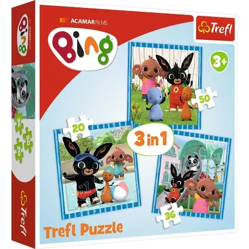 Produktbild: abgee 916 34851 Mit Freunden Spaß haben, Hase Bing EA von 20 bis 50 Teilen, 3 Sets, für Kinder ab 3 Jahren 3 in 1, Multicoloured