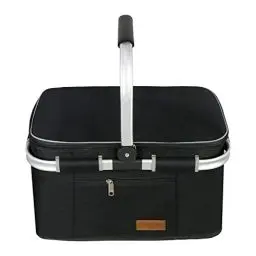 Produktbild: ABIUBIU 34L Einkaufskorb Kühltasche Picknickkorb Große isolierte Kühlkorb Lunchtasche Thermo Tasche für Büro Camping Picknick Reisen Seitenstütze