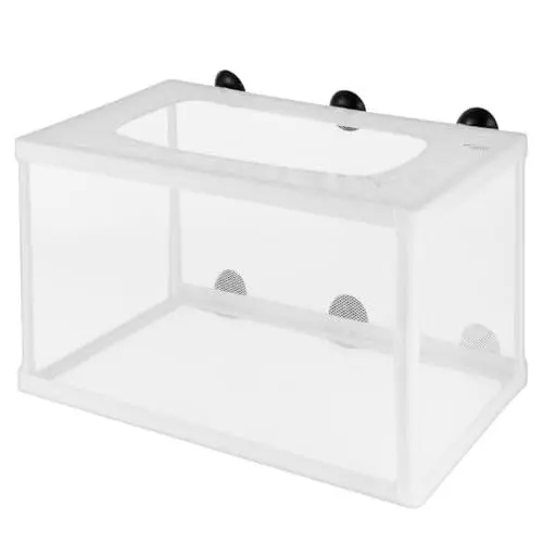 Produktbild: POPETPOP Aquarium Isolationsbox Mit Saugnäpfen Fischzucht Netz Für Zuchtstation Für Aufzucht Von Guppys Und Anderen Kleinen Fischen Langlebig Und Praktisch