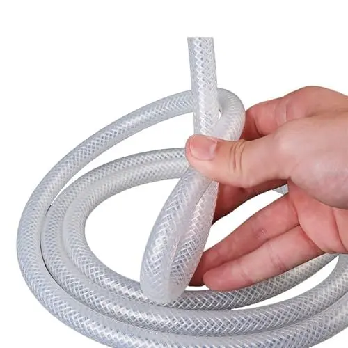 Produktbild: Ablaufschlauch Verdickter Silikonschlauch, Lebensmittelqualität, geflochtener Faserschlauch, Flüssigkeitstransport, Lebensmittelverarbeitung, 1 Meter Wasserpumpe(ID 8mm x OD 12mm)