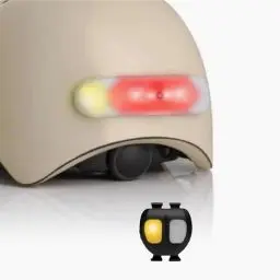 Produktbild: Abnehmbare, kabellose Beleuchtung für Fahrradhelme, Scooter - mit Rechts/Links-Blinklichtern - Fernbedienung am Lenker - USB aufladbar - ... … (Geklebte Beleuchtung)