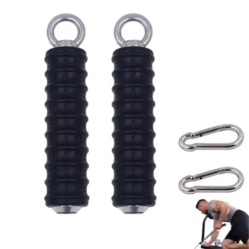 Produktbild: Aboiledy 2 Stück Fitness Einhandgriff, Trainingshilfen Einhand, Latzugstange Fitness Rudergriff, Fitnessgeräte Trizeps, Kabelzug Einhandgriff für Fitness Training Klimmzugstangen