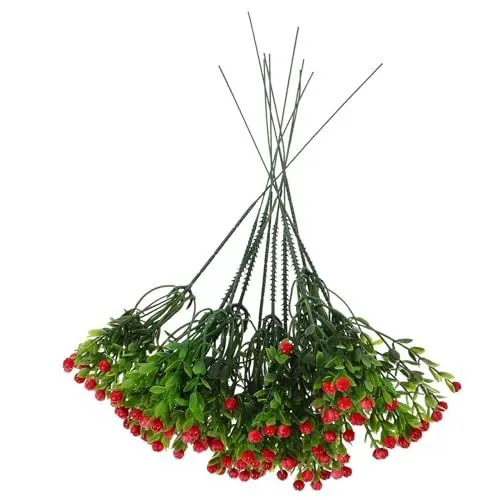 Produktbild: ABOOFAN Kunstgras 10 Künstliche Schleierkraut-blütenstiele Kunstblumen Für Die Vase Perfekt Als Dekoration Für Zuhause Und Hochzeiten