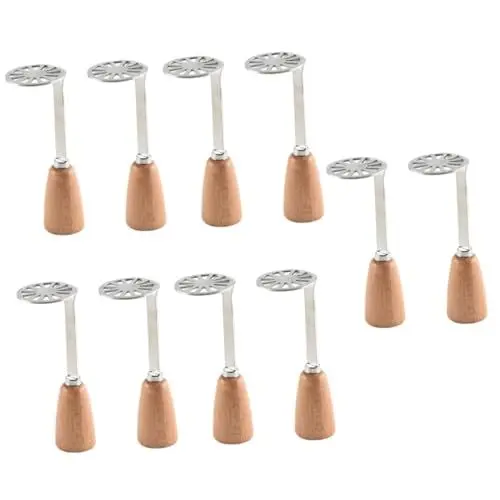 Produktbild: ABOOFAN 10 Stück Schlammpresse Küchengerät Kartoffelstampfer Küchenkartoffelstampfer Kartoffelpresser Kartoffelstampfer Aus Edelstahl Kartoffelwerkzeuge Kartoffelmahlwerkzeug