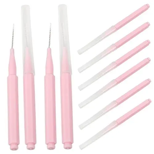 Produktbild: ABOOFAN 10st Düsenreinigungsbürste Fugenreinigungsbürste Ohrringlochreiniger Kleine Reinigungsbürste Sauberere Picks Saubereres Werkzeug Haushaltsduschlochbürste Duschkopfbürste Rosa Nylon