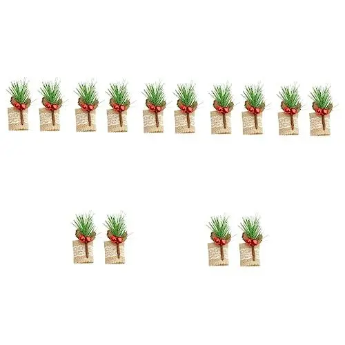 Produktbild: ABOOFAN 14 STK Weihnachtsserviettenringe Thanksgiving-serviettenring Weihnachtsbaumschmuck Papierhandtuchringe Weihnachtsbedarf Serviettenschnallen Konisch Eisen Legierung Einrichtung
