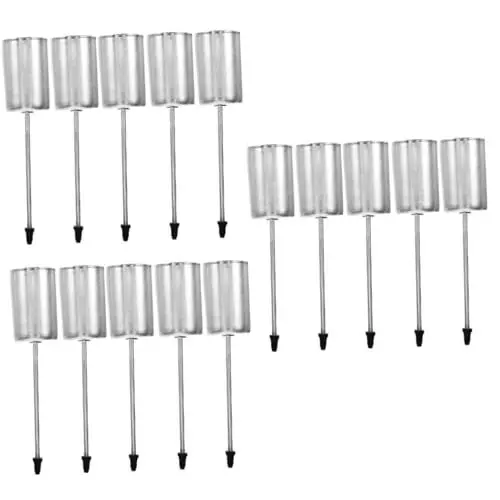 Produktbild: ABOOFAN 15 STK Kerzenständer Kegelkerzenbechereinsätze Weihnachtsgirlande Hoher Kerzenhalter Stumpenkerzenhalter Kranz Kerzenhalter Kerze Kuchenhalter Weihnachtskerzenbecher Eisen