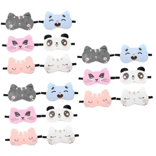 Produktbild: ABOOFAN 18 Stück Schutzbrille Augenabdeckung Schlafmaske Schlafaugenmaske Für Frauen Augenmaske Für Schlafende Kinder Schlafmaske Für Männer Übernachtungszubehör Schlafmaske Für