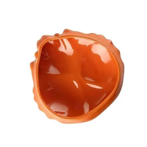 Produktbild: ABOOFAN 1Stk Krabben scheibe Miso-Thai-Schüssel Meeresfrüchteplatte Saucen-Dip-Schüssel Miniteller japanische küche serving bowl Gericht im japanischen Stil Vorspeisenschale Keramik Orange