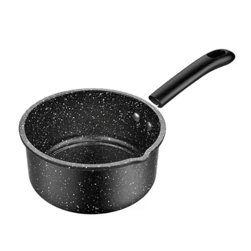 Produktbild: ABOOFAN 1Stk Maifan Milchtopf aus Stein Soßenpfannen antihaftbeschichtet Kaffee Milch pfannenwender multifunktionaler Topf antihaftbeschichteter Milchtopf Mini Instant-Nudeltopf Wärmer