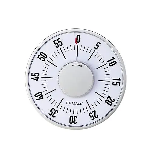 Produktbild: ABOOFAN Runder Küchentimer Mit Großem Bildschirm Countdown Manueller Zeitmanager Magnetischer Kochtimer Für Die Schule Zu Hause