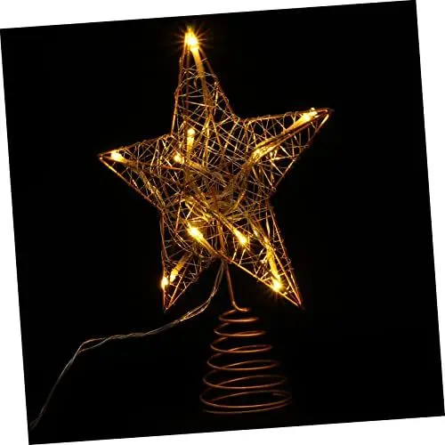 Produktbild: ABOOFAN 1Stk Weihnachtsbaumspitzenlichter glänzende Weihnachtsbaumspitze glitzernde Weihnachtsbaumspitze weihnachtsdeko LED-Weihnachtsbaum sternförmiges Licht Weihnachtsbaum Zubehör