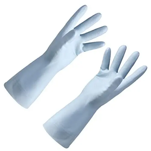 Produktbild: ABOOFAN 1 Paar Reinigungshandschuhe Aus Gummi Gummihandschuhe Für Die Haustierpflege Lästige Gummihandschuhe Küchenhandschuhe Mit Baumwollfutter Zubehör Dünner Schnitt Arbeit