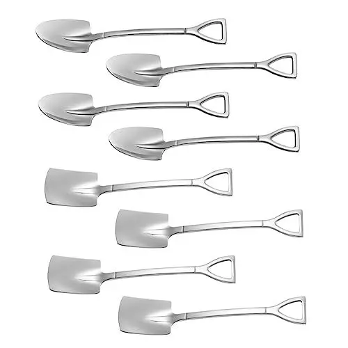 Produktbild: ABOOFAN 1 Satz 8St Catalpa-Löffel aus Eisen edelstahlspachtel ice cream scoop Servierlöffel Edelstahl Servierlöffel aus Metall Seife Kaffeelöffel Dessertlöffel Eislöffel