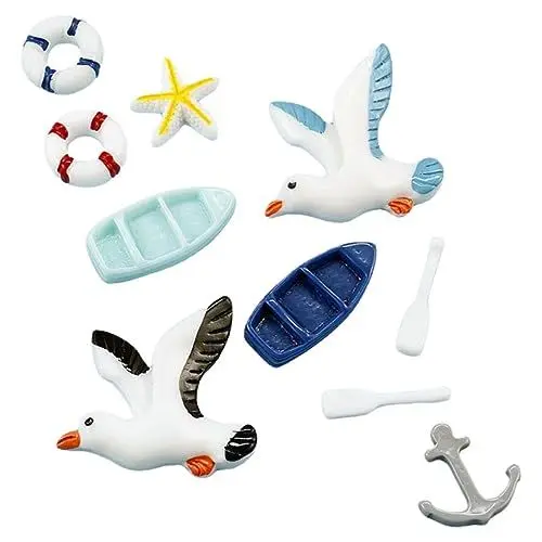 Produktbild: ABOOFAN Segelbootmodell Aus Harz Für Schreibtischdekor Miniatur-segelboot-Ornament Nautische Dekoration Für Wohnzimmer Und Büro Mediterraner Handwerkskunst-Verzierungen